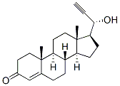 17 beta-((1R)-1-hydroxy-2-propynyl)androst-4-en-3-one 结构式