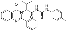 1-(3-Methyl-2-(4-oxo-2-phenyl-3,4-dihydro-3-quinazolinyl)butyryl)-3-(p -tolyl)-2-thiourea|