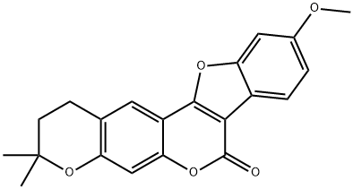 72060-16-3 2,3-Dihydro-10-methoxy-3,3-dimethyl-1H,7H-benzofuro[3,2-c]pyrano[3,2-g][1]benzopyran-7-one