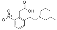 2-(2-N,N-DIPROPYLAMINOETHYL)-6-NITROPHENYL ACETIC ACID 化学構造式