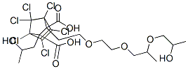 1,4,5,6,7,7-Hexachlorobicyclo[2.2.1]hept-5-ene-2,3-dicarboxylic acid 2-[2-[2-[2-(2-hydroxypropoxy)propoxy]ethoxy]ethyl]3-(2-hydroxypropyl) ester 结构式