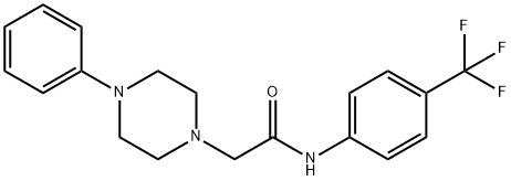 2-(4-PHENYLPIPERAZINO)-N-[4-(TRIFLUOROMETHYL)PHENYL]ACETAMIDE 结构式