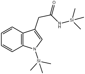N,1-ビス(トリメチルシリル)-1H-インドール-3-アセトアミド 化学構造式
