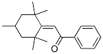 2-(2,2,4,6,6-ペンタメチルシクロヘキシリデン)-1-フェニルエタノン 化学構造式