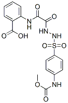 2-[[[[4-(methoxycarbonylamino)phenyl]sulfonylamino]carbamoylformyl]ami no]benzoic acid 化学構造式