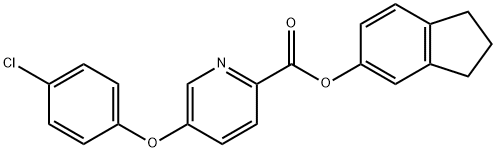 Picolinic acid, 5-(p-chlorophenoxy)-, 5-indanyl ester 结构式