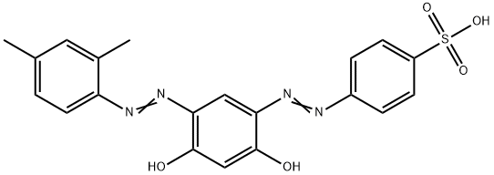 4-[[5-[(2,4-Dimethylphenyl)azo]-2,4-dihydroxyphenyl]azo]benzenesulfonic acid,72138-98-8,结构式