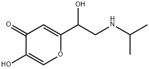 4H-Pyran-4-one, 5-hydroxy-2-[1-hydroxy-2-[(1-methylethyl)amino]ethyl]- (9CI) Structure