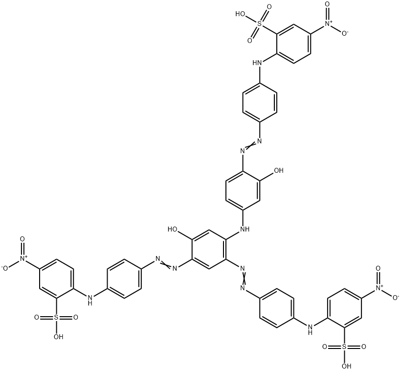 72139-02-7 2,2'-[[4-Hydroxy-6-[[3-hydroxy-4-[[4-[(4-nitro-2-sulfophenyl)amino]phenyl]azo]phenyl]amino]-1,3-phenylene]bis(azo-4,1-phenyleneimino)]bis(5-nitrobenzenesulfonic acid)