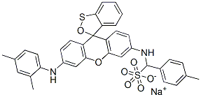sodium [[6'-[(2,4-dimethylphenyl)amino]spiro[3H-2,1-benzoxathiole-3,9'-[9H]xanthene]-3'-yl]amino]xylenesulphonate S,S-dioxide 化学構造式