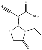 Acetamide, 2-cyano-2-(3-ethyl-4-oxo-2-thiazolidinylidene)- (9CI),721412-54-0,结构式