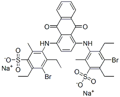 72152-60-4 3,3'-[(9,10-二氢-9,10-二氧代-1,4-蒽二基)二亚氨基]二[5-溴-4,6-二乙基-2-甲基]苯磺酸二钠盐