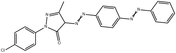 2-(4-Chlorophenyl)-2,4-dihydro-5-methyl-4-[[4-(phenylazo)phenyl]azo]-3H-pyrazol-3-one Struktur