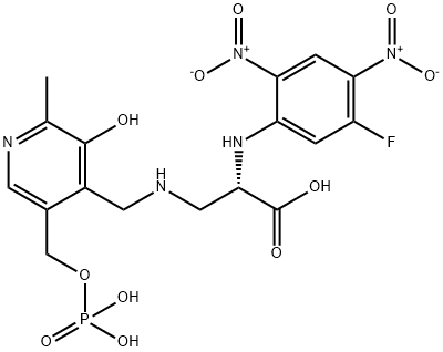 alpha-N-fluorodinitrophenyl-beta-N-phosphopyridoxyldiaminopropionate,72156-20-8,结构式