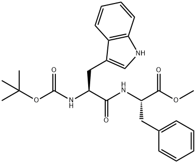 N-[(1,1-二甲基乙氧基)羰基]-L-色氨酰-L-苯基丙氨酸甲酯 结构式