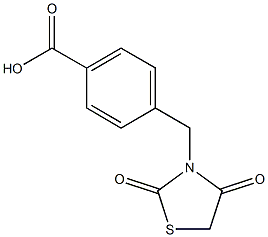 4-[(2,4-dioxo-1,3-thiazolidin-3-yl)methyl]benzoic acid Struktur