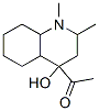 1-(Decahydro-4-hydroxy-1,2-dimethylquinolin-4-yl)ethanone Structure