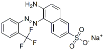 6-Amino-5-[[2-(trifluoromethyl)phenyl]azo]-2-naphthalenesulfonic acid sodium salt,72207-97-7,结构式