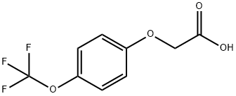 4-(トリフルオロメトキシ)フェノキシ酢酸 化学構造式