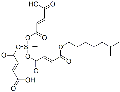 4,4',4''-[(Methylstannylidyne)tris(oxy)]tris(4-oxo-2-butenoic acid 6-methylheptyl) ester,72231-02-8,结构式
