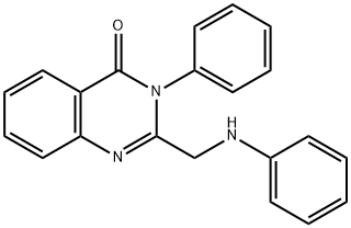 3-PHENYL-2-PHENYLAMINOMETHYL-3H-QUINAZOLIN-4-ONE 化学構造式