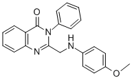 2-[[(4-METHOXYPHENYL)AMINO]METHYL]-3-PHENYL-4(3H)-QUINAZOLINONE 结构式