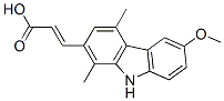 3-(6-methoxy-1,4-dimethyl-9H-carbazol-2-yl)acrylic acid Struktur