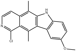 1-chloro-9-methoxy-5,11-dimethyl-6H-pyrido[4,3-b]carbazole Structure