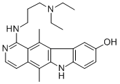 1-((3-(Diethylamino)propyl)amino)-5,11-dimethyl-6H-pyrido(4,3-b)carbaz ol-9-ol,72238-05-2,结构式