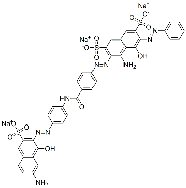 2,7-Naphthalenedisulfonic acid, 4-amino-3-[[4-[[[4-[(7-amino- 1-hydroxy-3-sulfo-2-naphthalenyl)azo]phenyl]amino ]carbonyl]phenyl]azo]-5-hydroxy-6-(phenylazo) -, sodium salt|