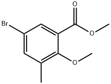 5-溴-2-甲氧基-3-甲基苯碳酸甲酯,722497-32-7,结构式
