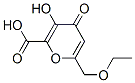 4H-Pyran-2-carboxylic acid, 6-(ethoxymethyl)-3-hydroxy-4-oxo- (9CI),722500-53-0,结构式