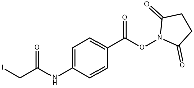 N-琥珀酰亚胺基-4-((碘乙酰基)氨基)苯甲酸甲酯 500MG,72252-96-1,结构式