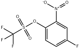 4-Fluoro-2-nitrophenyl triflate, 5-Fluoro-2-{[(trifluoromethyl)sulphonyl]oxy}nitrobenzene Struktur