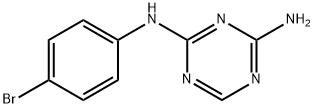 N-(4-BROMO-PHENYL)-[1,3,5]TRIAZINE-2,4-DIAMINE 化学構造式