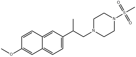 1-(2-(6-Methoxy-2-naphthalenyl)propyl)-4-(methylsulfonyl)piperazine Struktur
