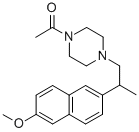 1-Acetyl-4-(2-(6-methoxy-2-naphthalenyl)propyl)piperazine 结构式