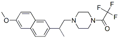 2,2,2-trifluoro-1-[4-[2-(6-methoxynaphthalen-2-yl)propyl]piperazin-1-y l]ethanone Structure