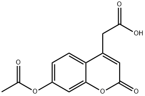 7-Acetyloxy-2-oxo-2H-1-benzopyran-4-acetic acid Struktur