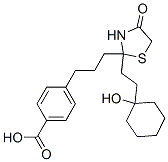 4-(3-((2-(1-hydroxycyclohexyl)ethyl)-4-oxo-2-thiazolidinyl)propyl)benzoic acid|