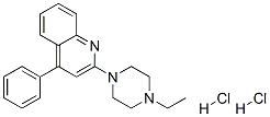 2-(4-ethylpiperazin-1-yl)-4-phenyl-quinoline dihydrochloride 结构式