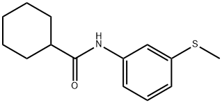 Cyclohexanecarboxamide, N-[3-(methylthio)phenyl]- (9CI) 化学構造式