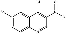 6-BROMO-4-CHLORO-3-NITROQUINOLINE Struktur