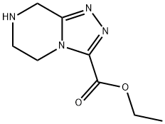 ETHYL 5,6,7,8-TETRAHYDRO-[1,2,4]TRIAZOLO[4,3-A]PYRAZINE-3-CARBOXYLATE Struktur