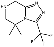 5,6,7,8-四氢-5,5-二甲基-3-(三氟甲基)-1,2,4-噻唑[4,3-A]吡嗪, 723286-97-3, 结构式