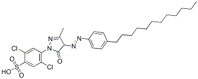 2,5-dichloro-4-[4-[(4-dodecylphenyl)azo]-4,5-dihydro-3-methyl-5-oxo-1H-pyrazol-1-yl]benzenesulphonic acid|