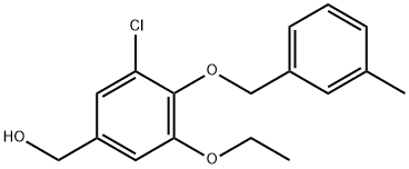 3-CHLORO-5-ETHOXY-4-[(3-METHYLPHENYL)METHOXY]-BENZENEMETHANOL Structure