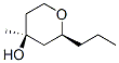 2H-Pyran-4-ol, tetrahydro-4-methyl-2-propyl-, (2S,4S)- (9CI) 结构式