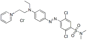 1-[2-[[4-[[2,5-dichloro-4-[(dimethylamino)sulphonyl]phenyl]azo]phenyl]ethylamino]ethyl]pyridinium chloride,72361-39-8,结构式