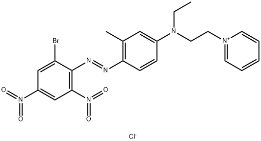 1-[2-[[4-[(2-bromo-4,6-dinitrophenyl)azo]-m-tolyl]ethylamino]ethyl]pyridinium chloride Struktur